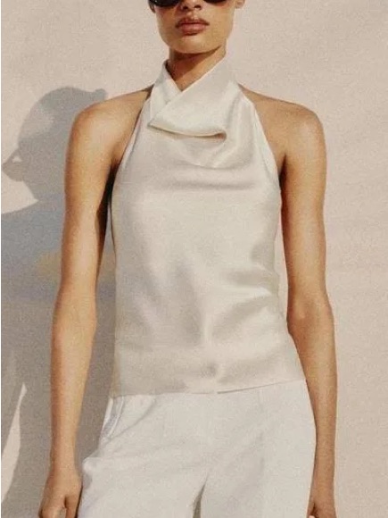 New Satin Halter Top
